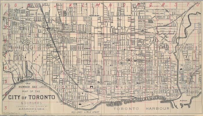 Карта Торонто 1902