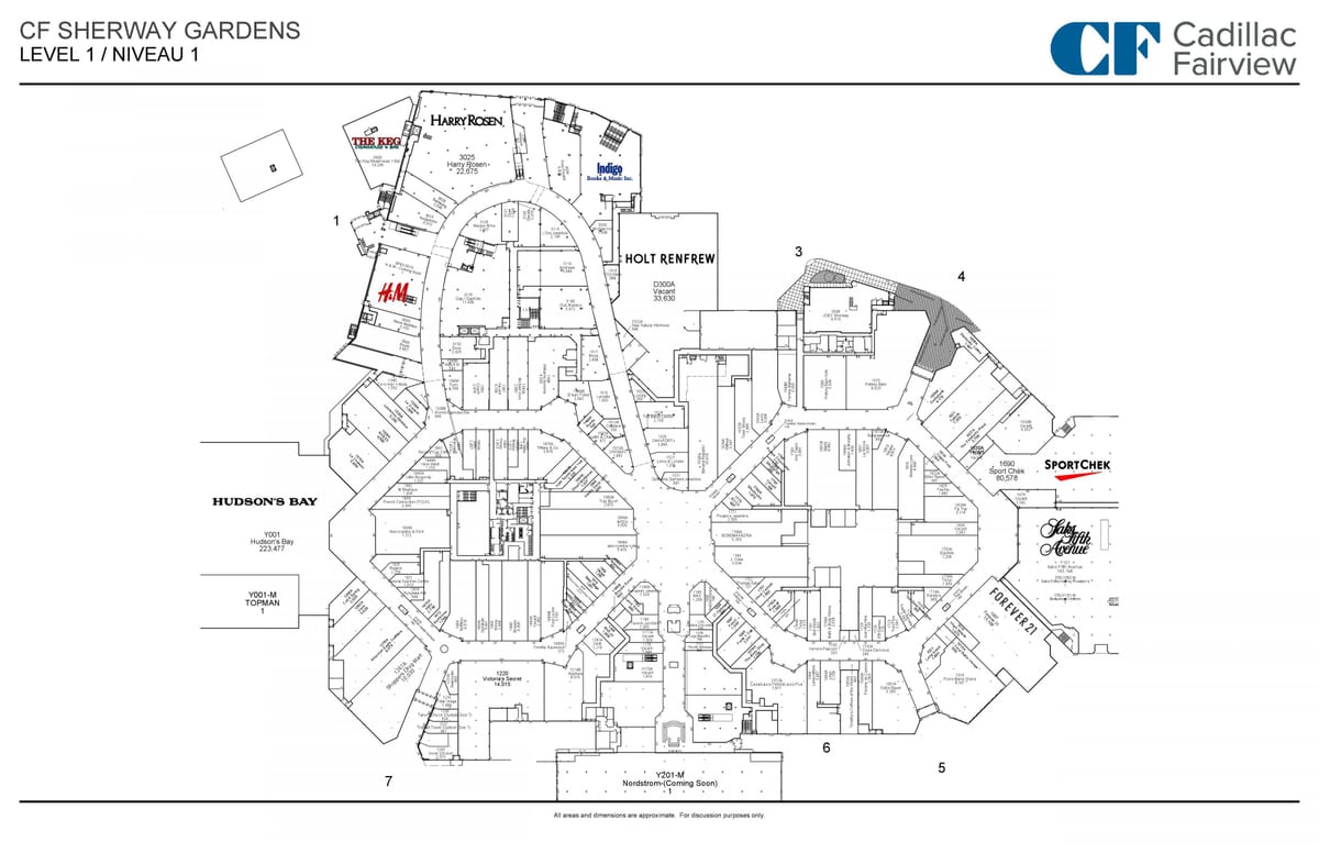 Карта уровня Sherway сады 1