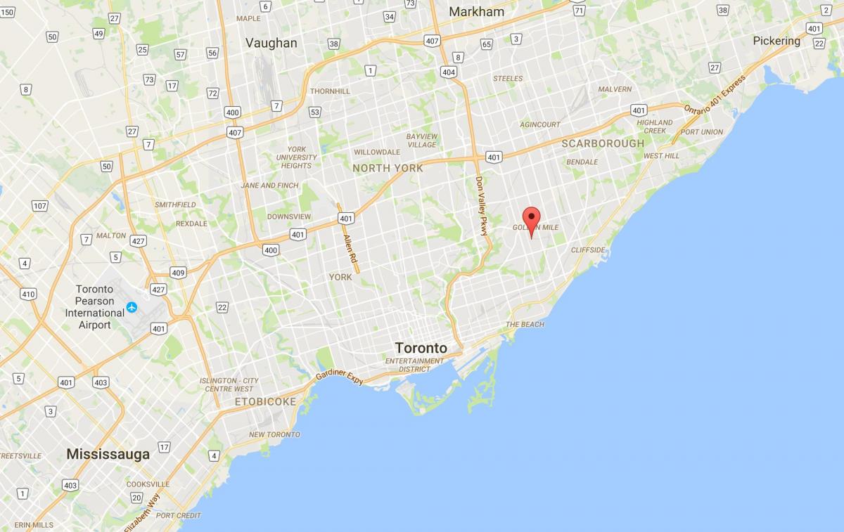 Карта Clairlea район Торонто