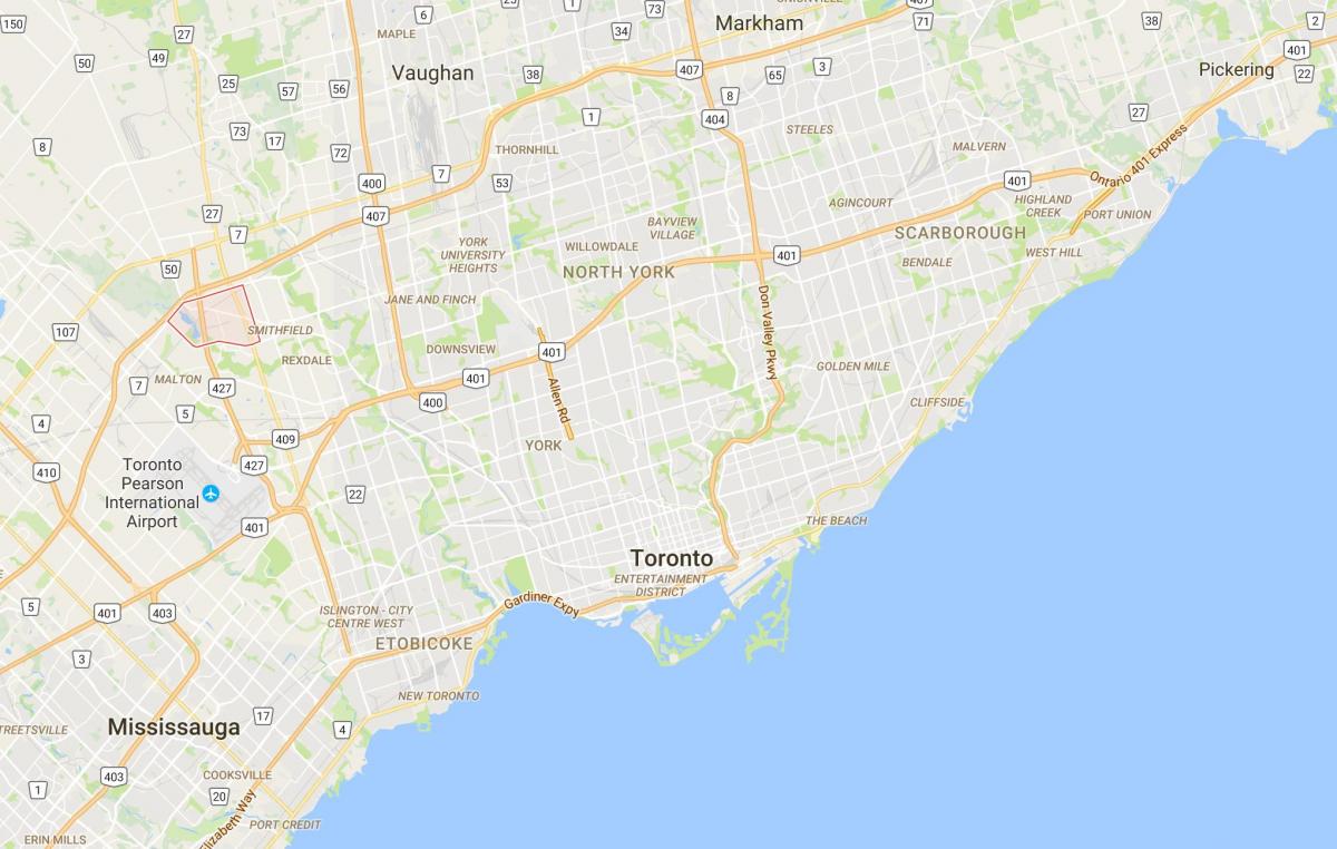 Карта Clairville район Торонто