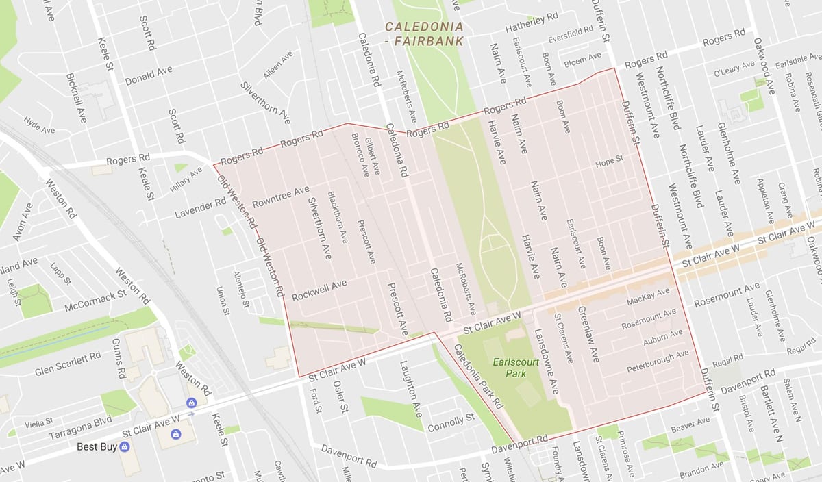 Карта Earlscourt районе Торонто
