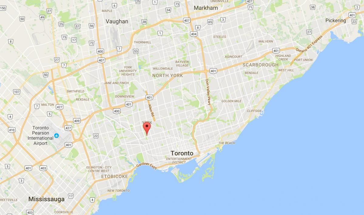 Карта Earlscourt район Торонто