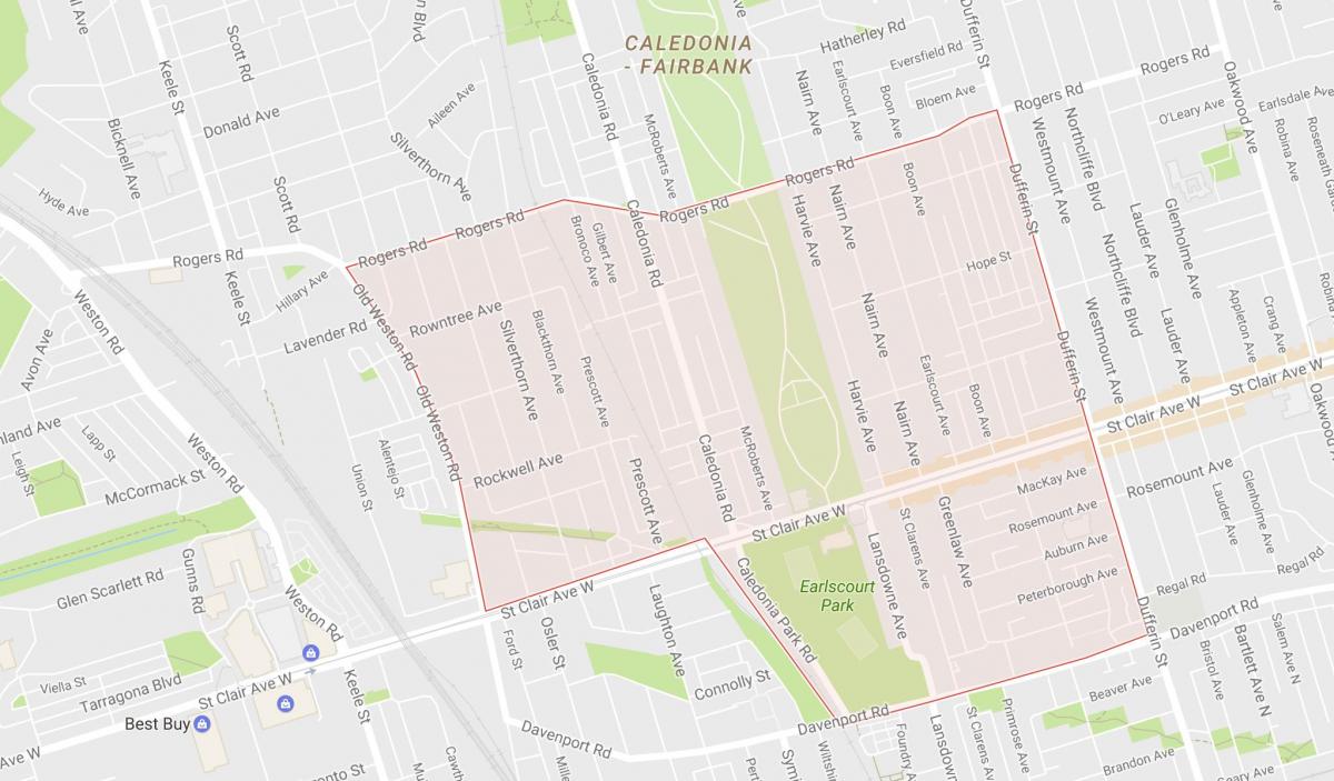 Карта Earlscourt районе Торонто