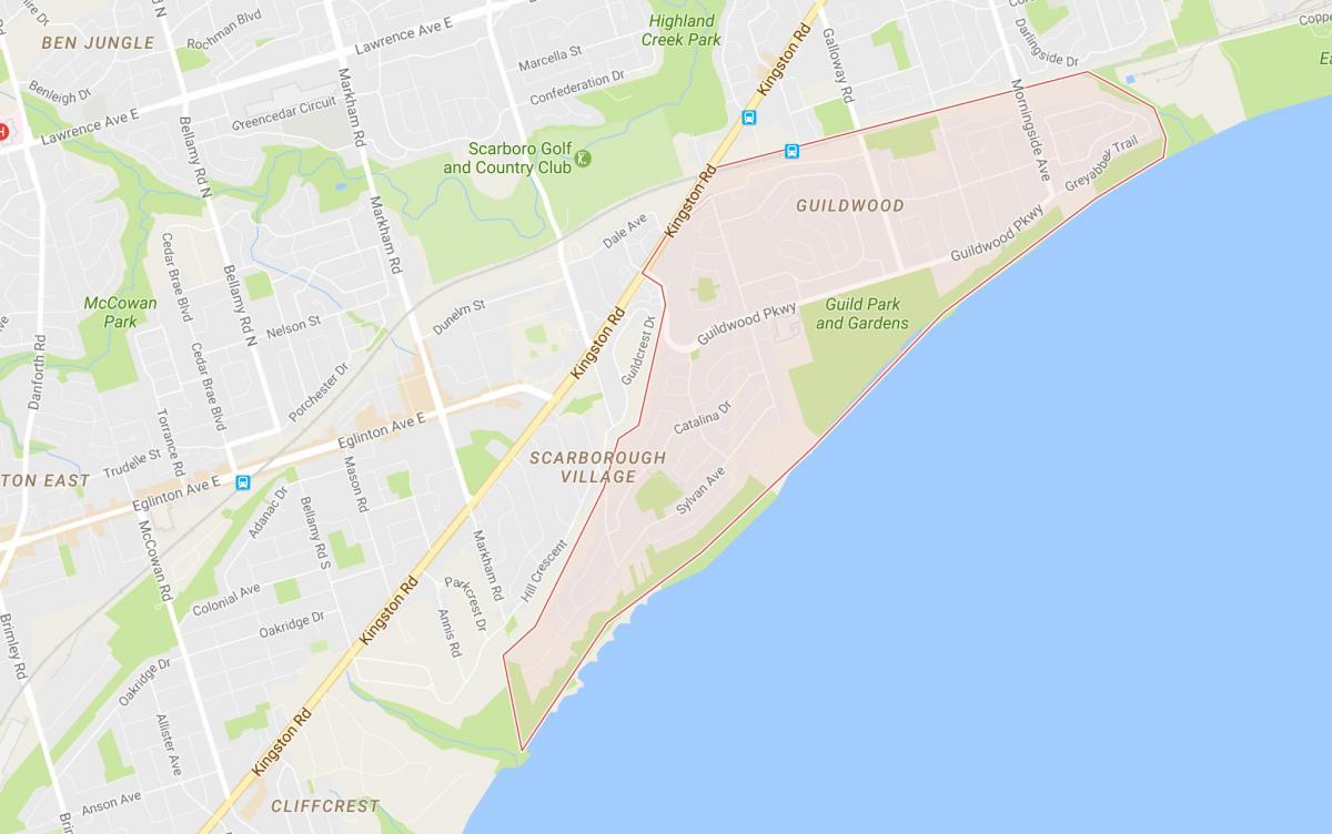 Карта Guildwood районе Торонто