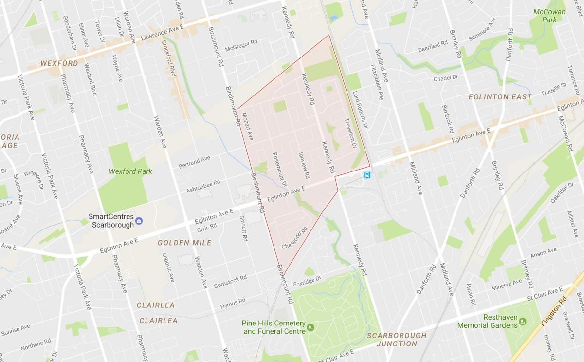 Карта Ionview районе Торонто