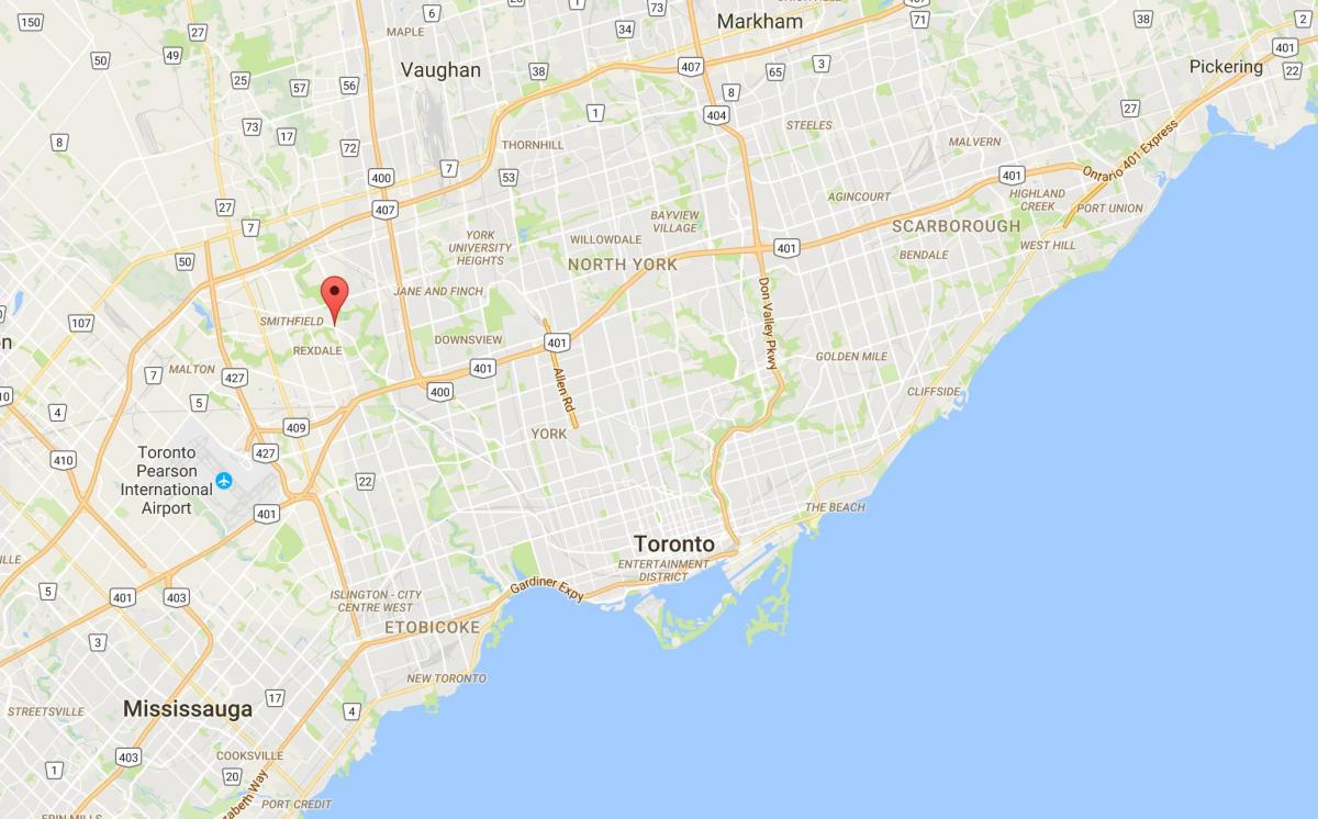 Карта Thistletown район Торонто
