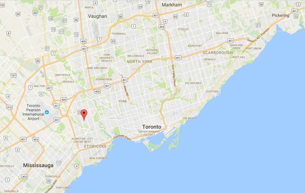 Карта Thorncrest районе Торонто