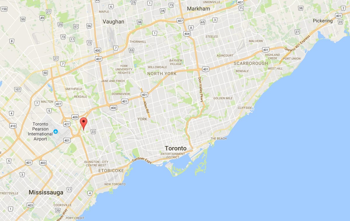 Карта Willowridge район Торонто