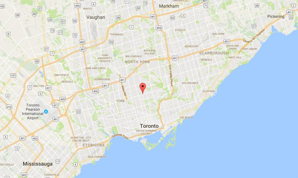 Карта yonge и eglinton район Торонто