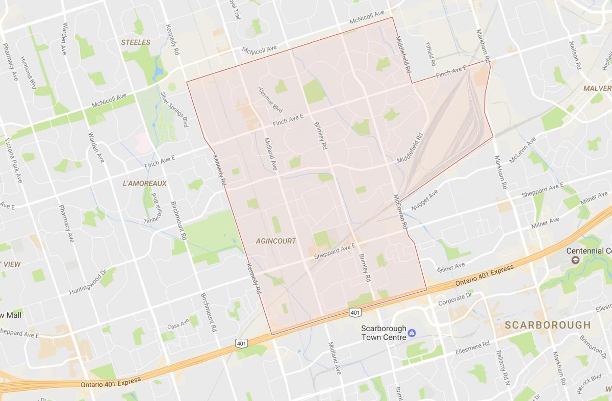 Карта Азенкуре районе Торонто
