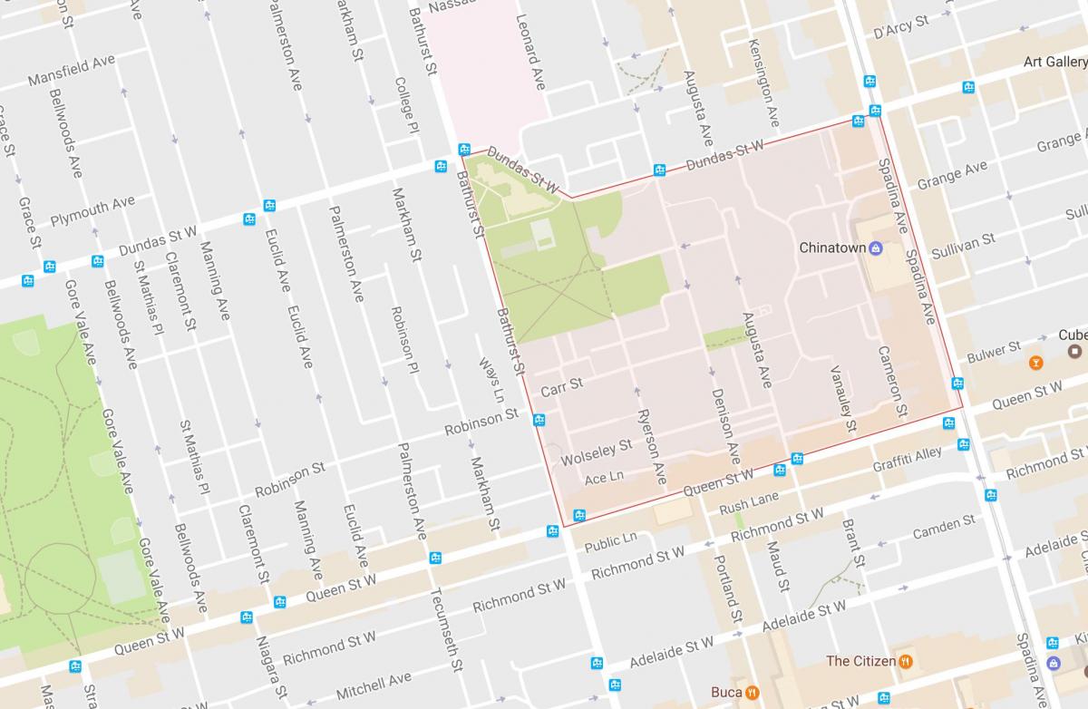 Карта Александра-парк районе Торонто