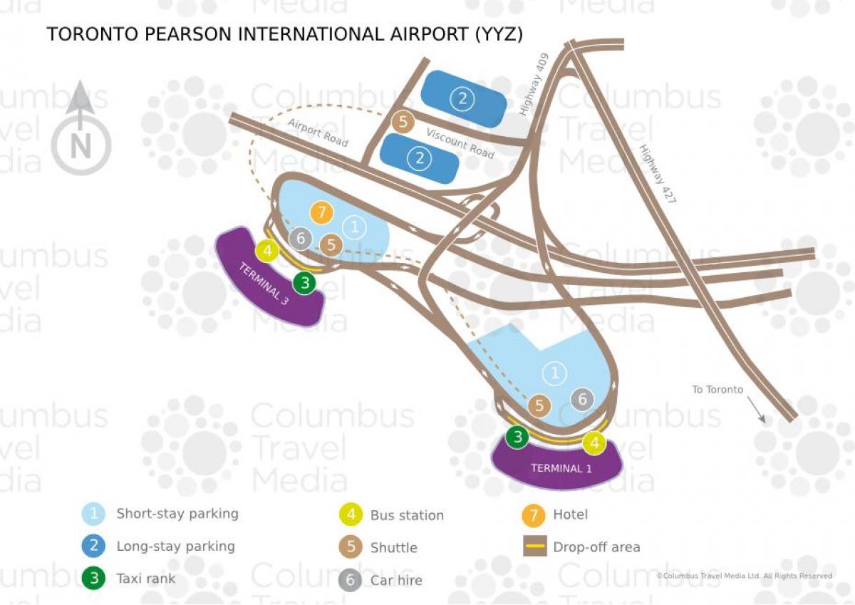 Карта аэропорт Торонто Пирсон 