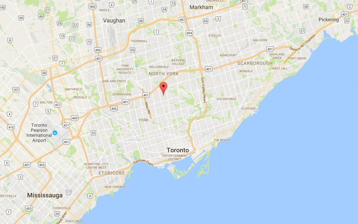 Карта Бедфорд Парк район Торонто