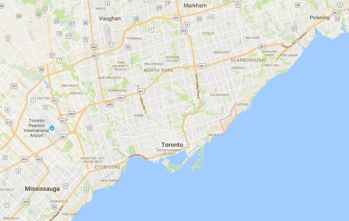 Карта березы обрыва район Торонто
