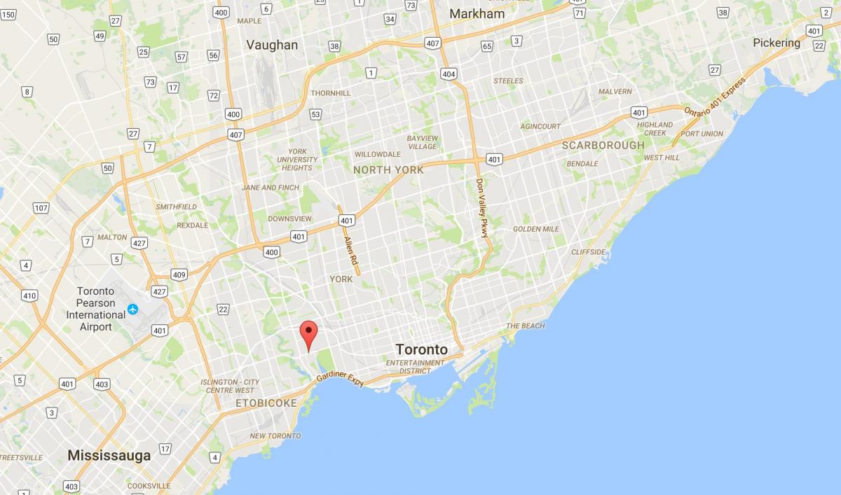 Карта Блур Уэст-Виллидж район Торонто