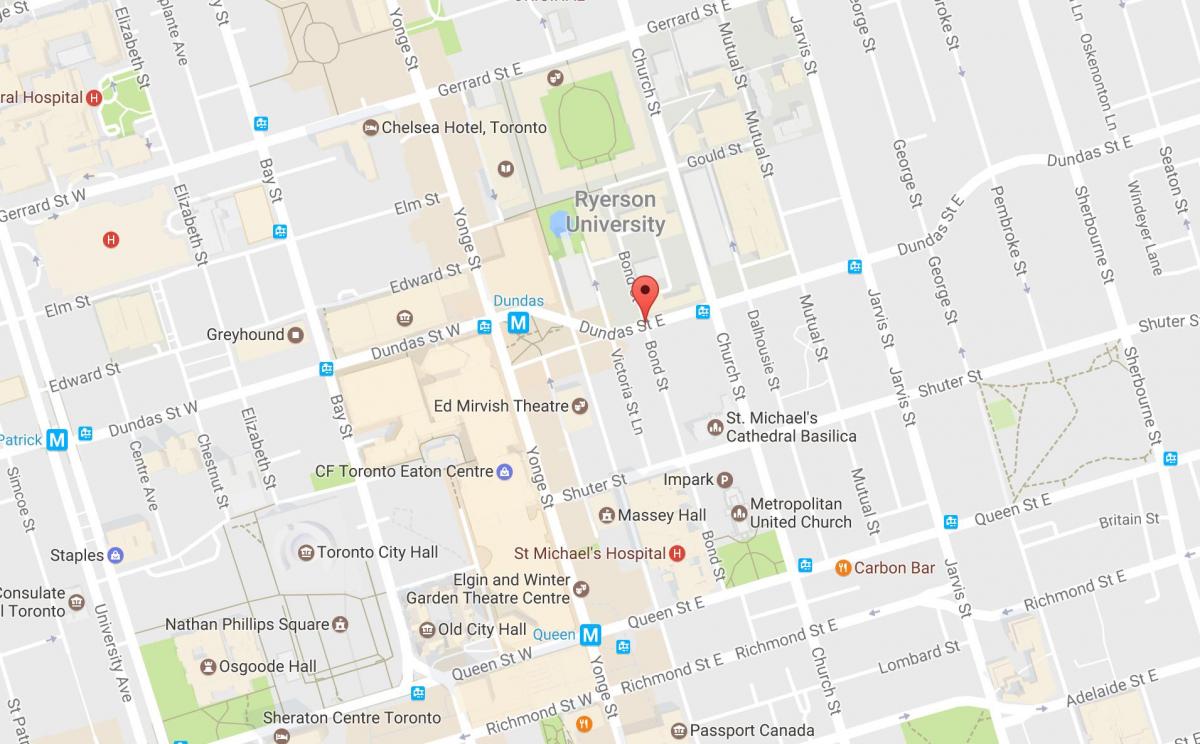 Карта-Бонд-стрит в Торонто