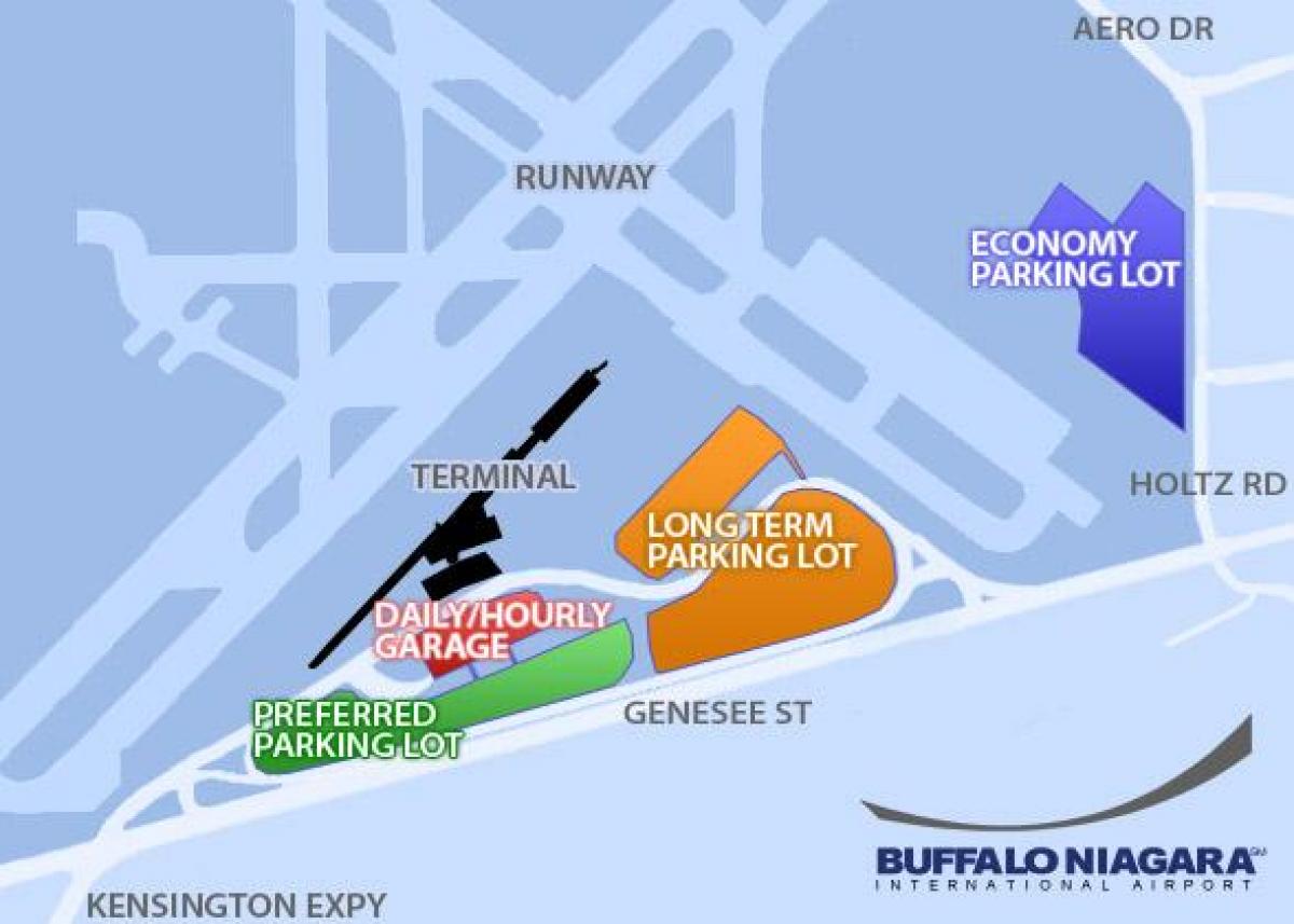 Карта Буффало Ниагара аэропорта 