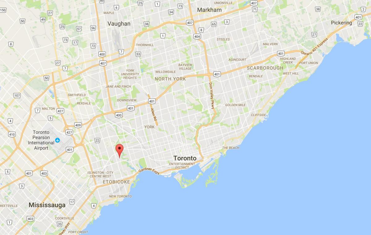 Карта Кингсвэй район Торонто