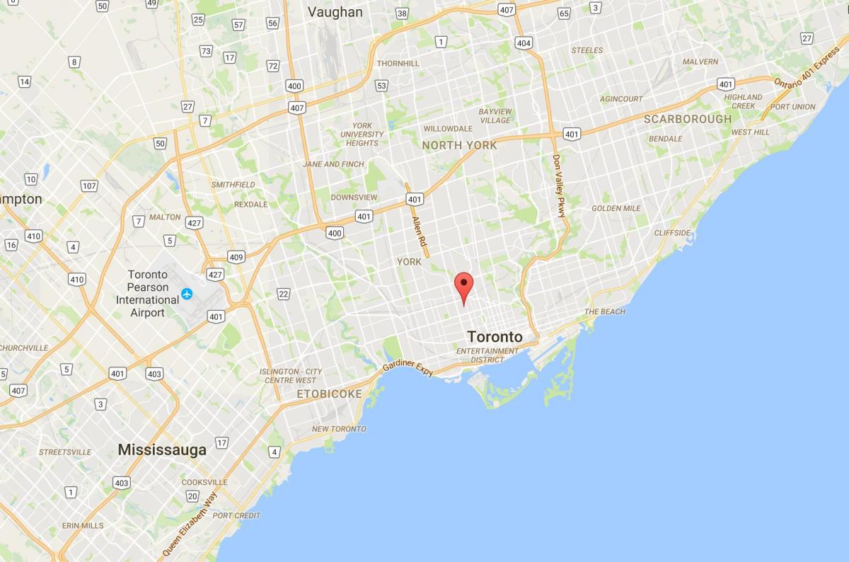 Карта приложении район Торонто