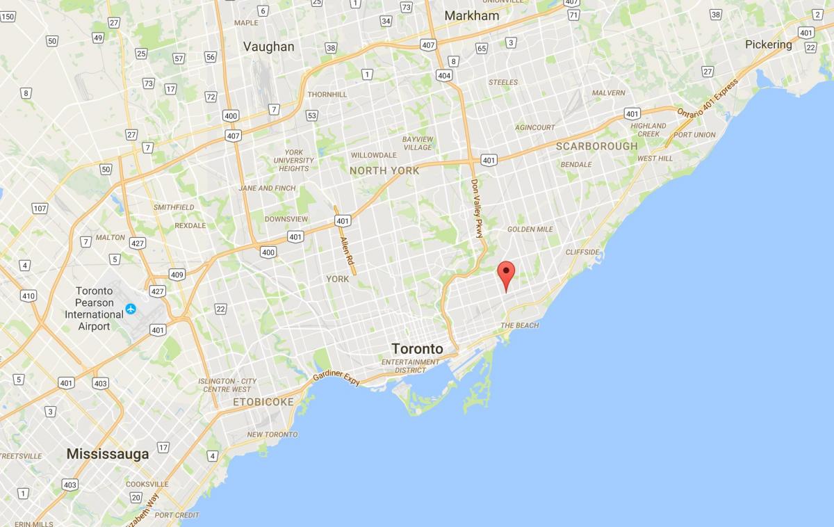 Карты Восточной Данфорт район Торонто