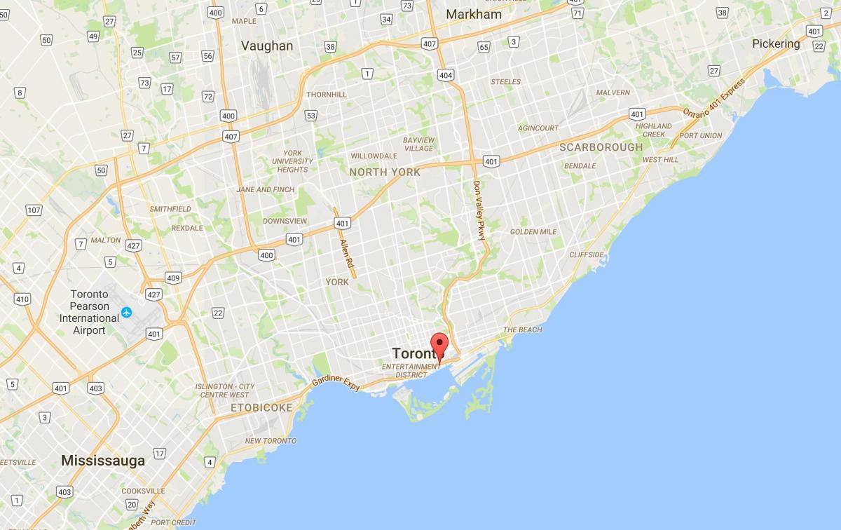 Карты Восточной Бейфронт район Торонто
