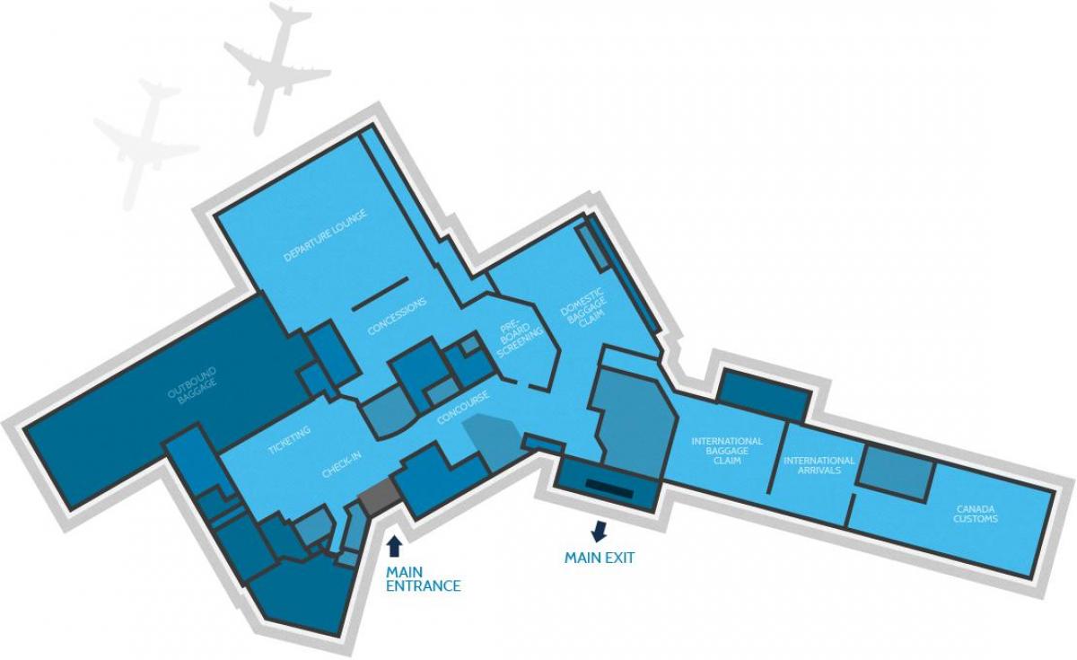 Карта терминала аэропорта Гамильтон 
