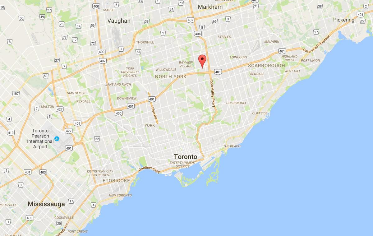 Карта Генри ферму район Торонто
