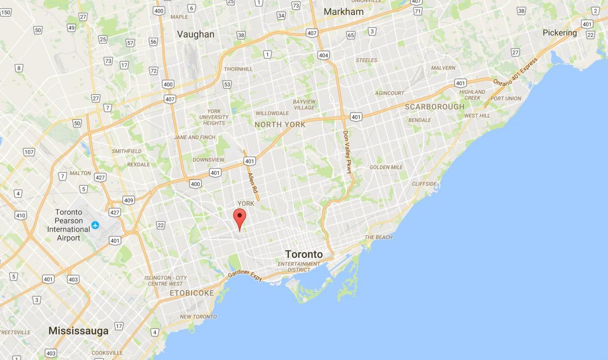 Карту деревня Карлтон район Торонто