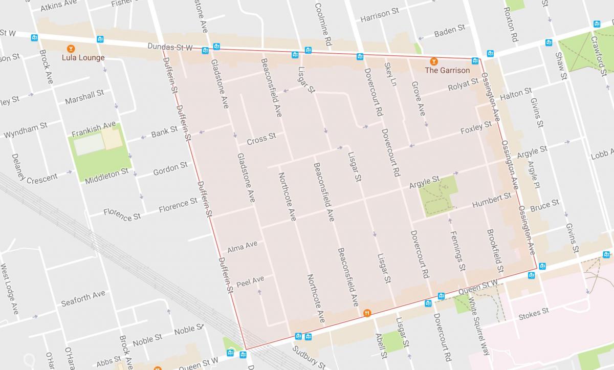 Карта Биконсфилд деревне районе Торонто