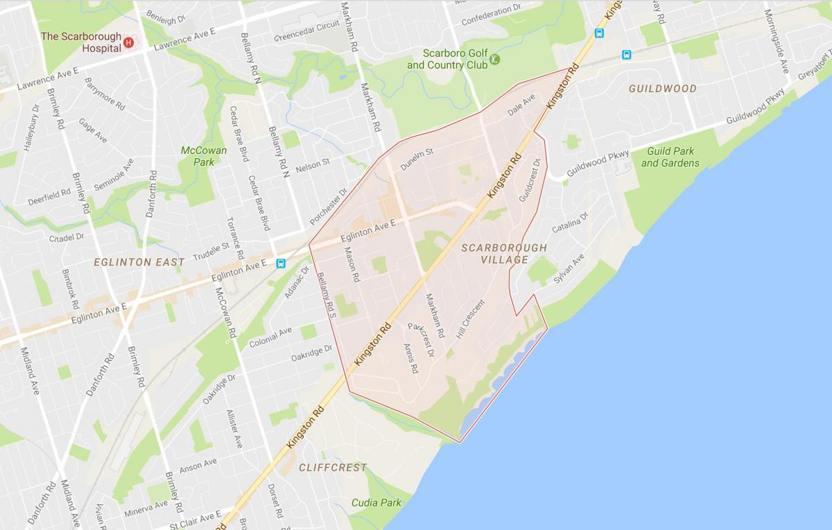 Карта Скарборо деревне районе Торонто