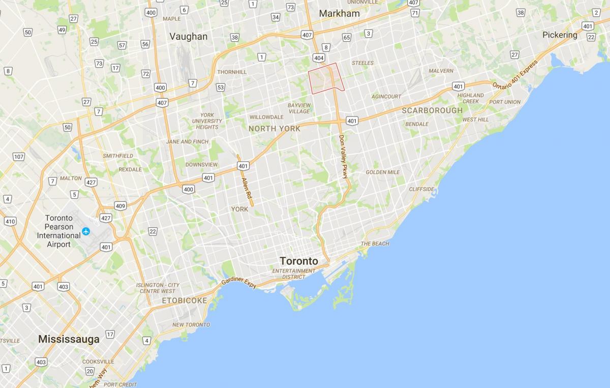 Карта Хиллкрест районе Торонто