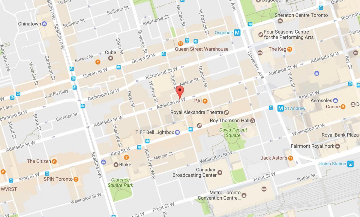 Карта Джон-стрит Торонто