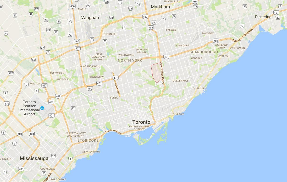 Карта Дон Миллс район Торонто