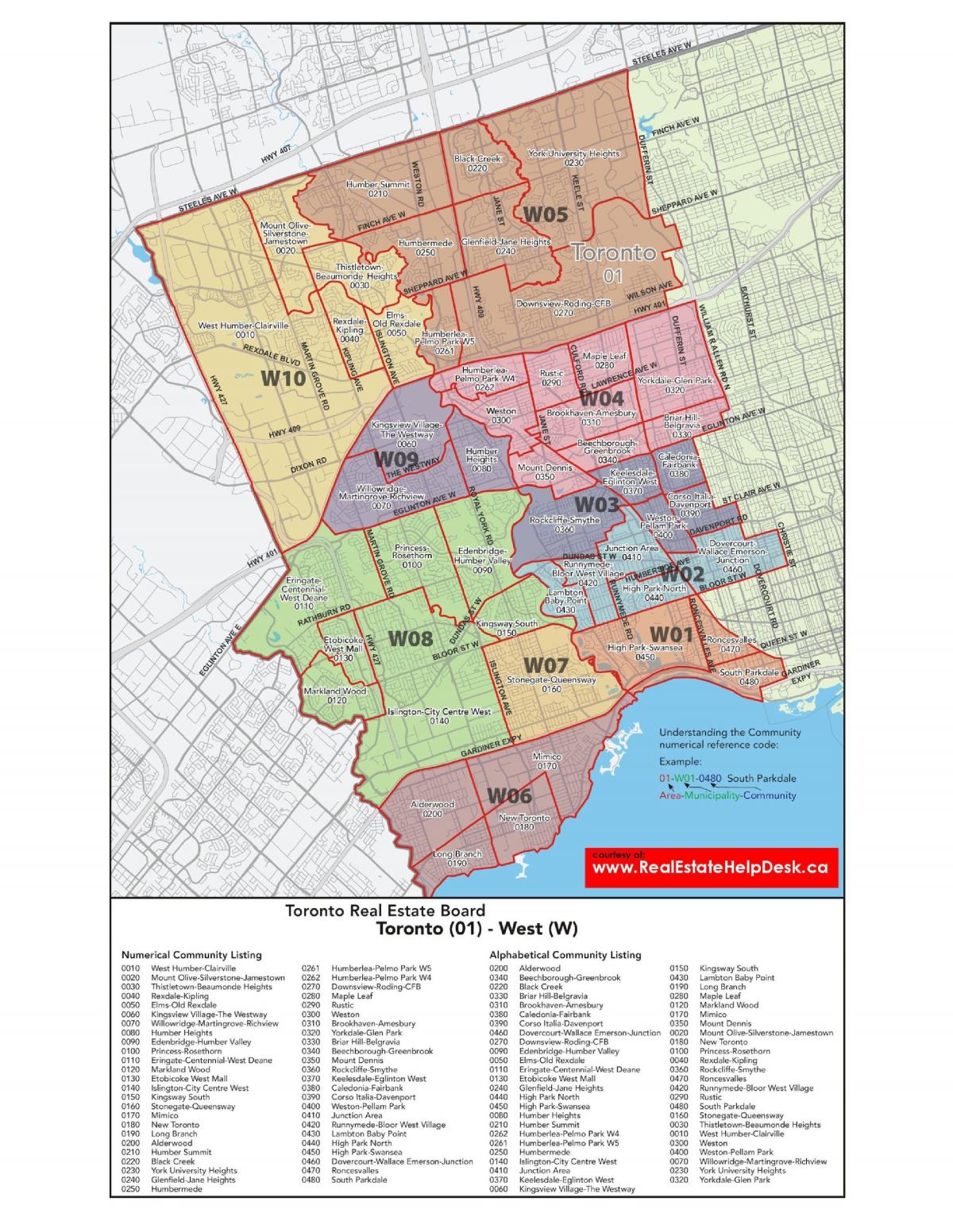 Карта Западного Торонто