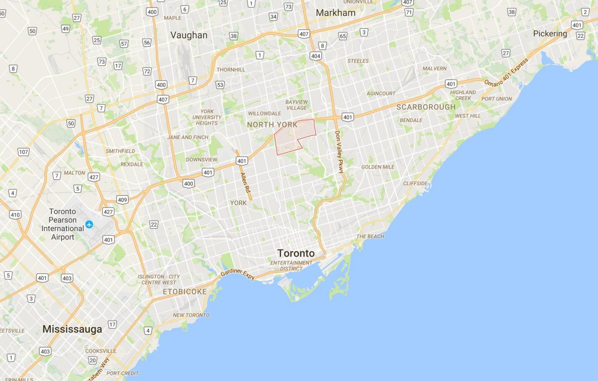 Карта Йорк-Миллс район Торонто