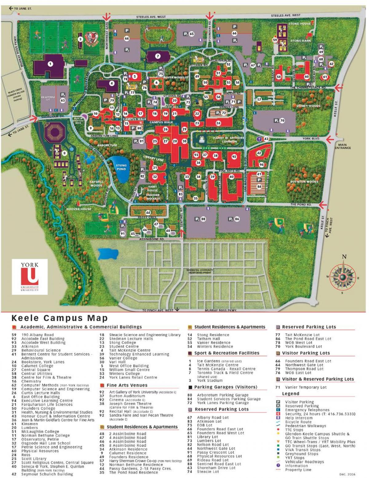 Карта Йорке кильского университета кампуса