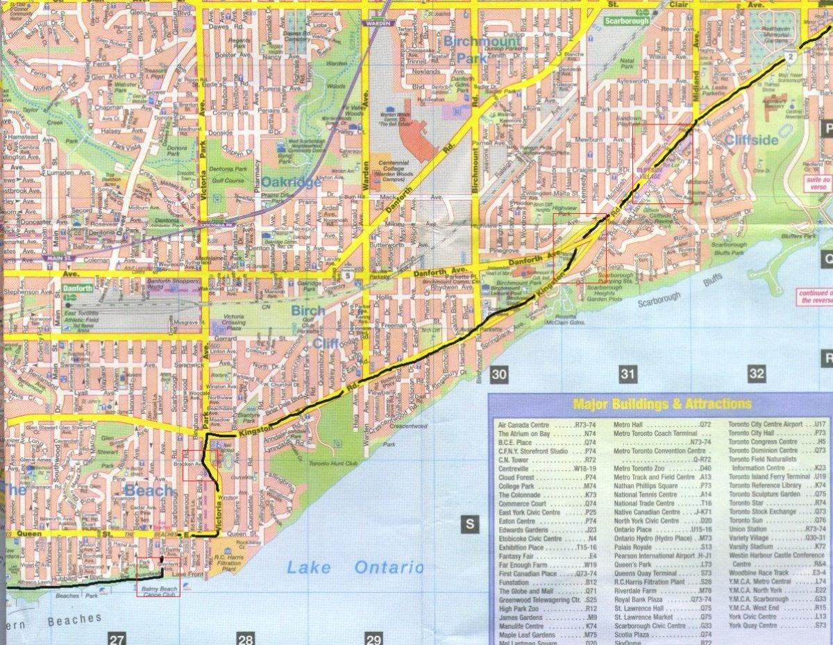 Карта Кингстон-роуд Ontarion