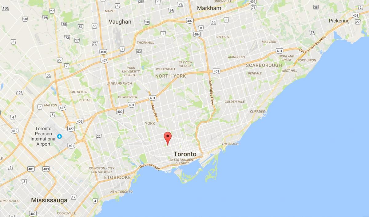 Карта Кореатаун район Торонто