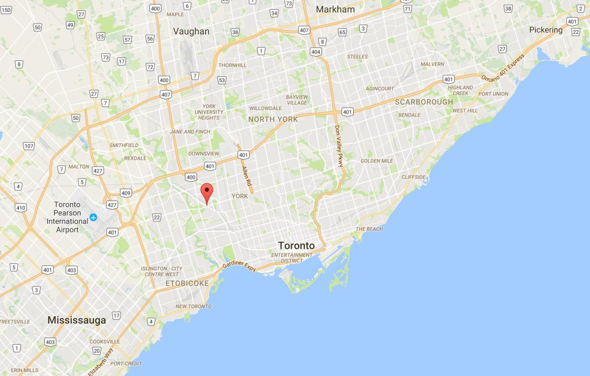 Карта Гора Дэннис район Торонто