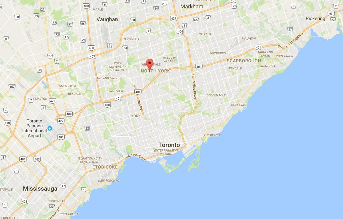 Карта Лансинг район Торонто