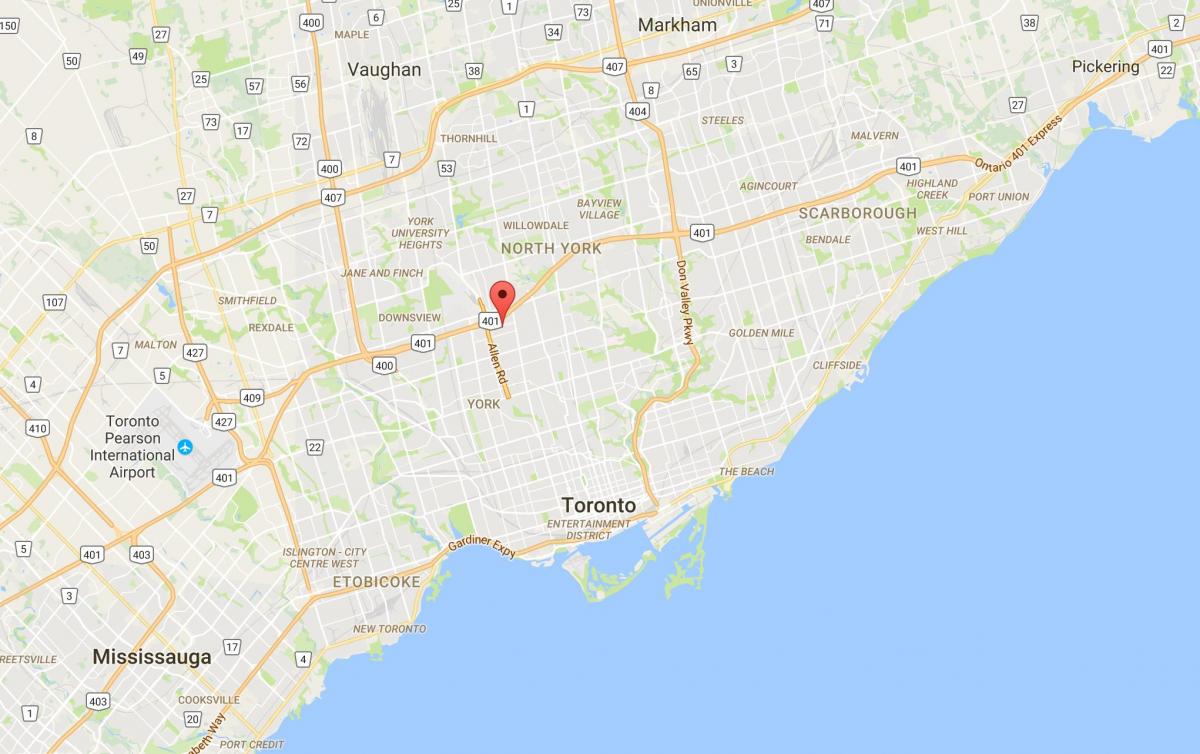 Карта Лоуренс Манор район Торонто