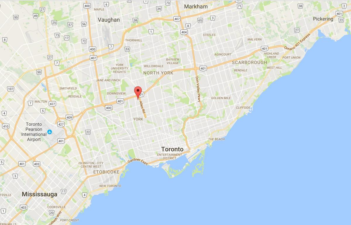 Карта высот Лоуренс район Торонто