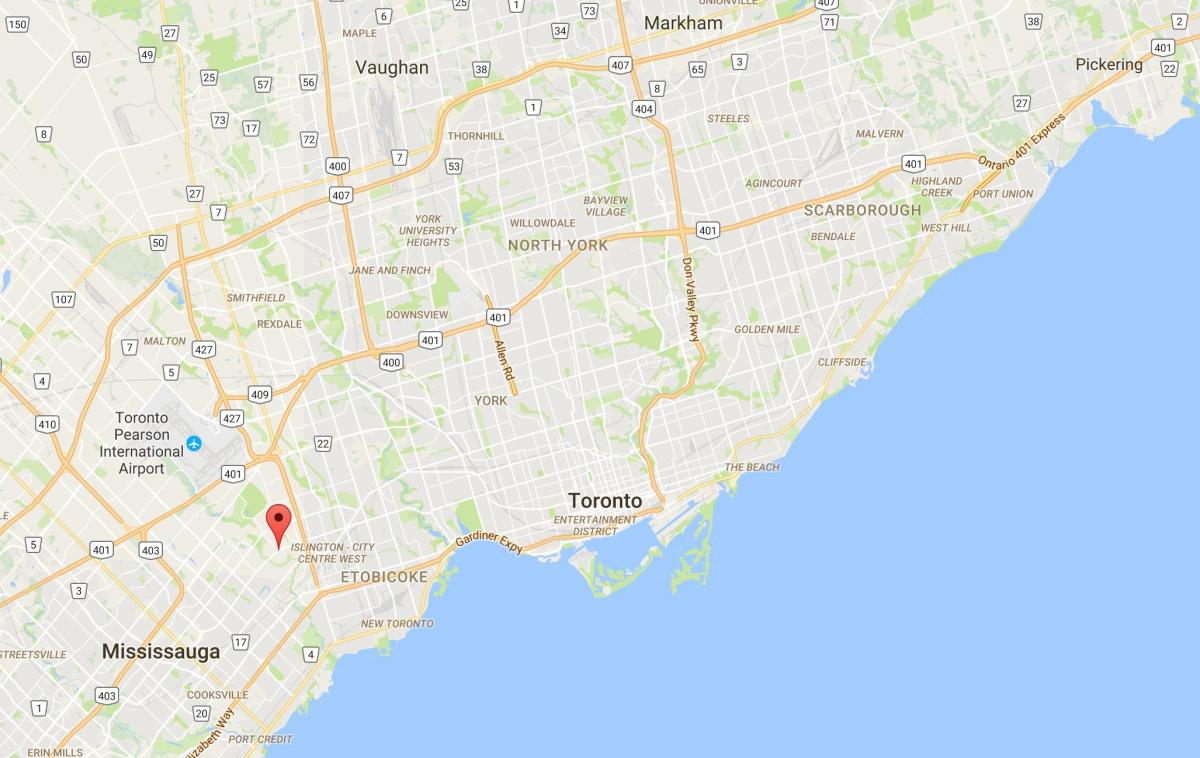 Карта Маркланд древесины район Торонто