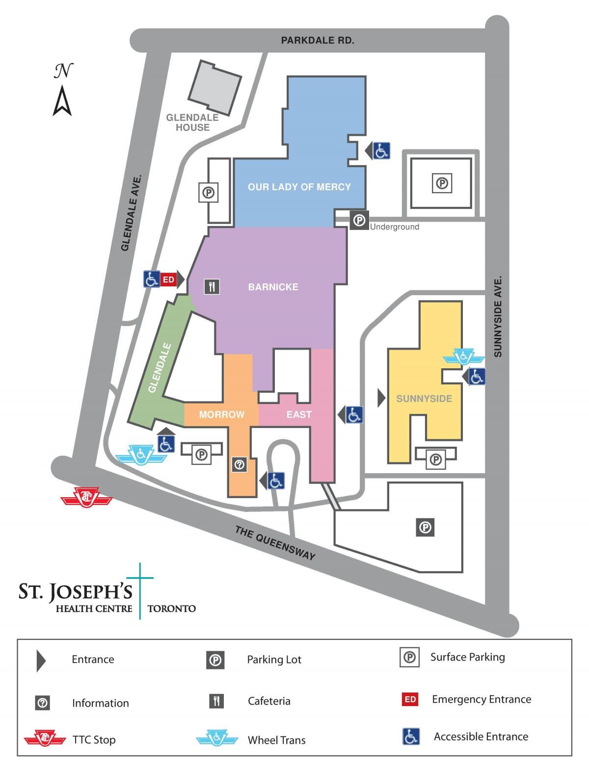 Карта Святого Иосифа медицинский центр Торонто