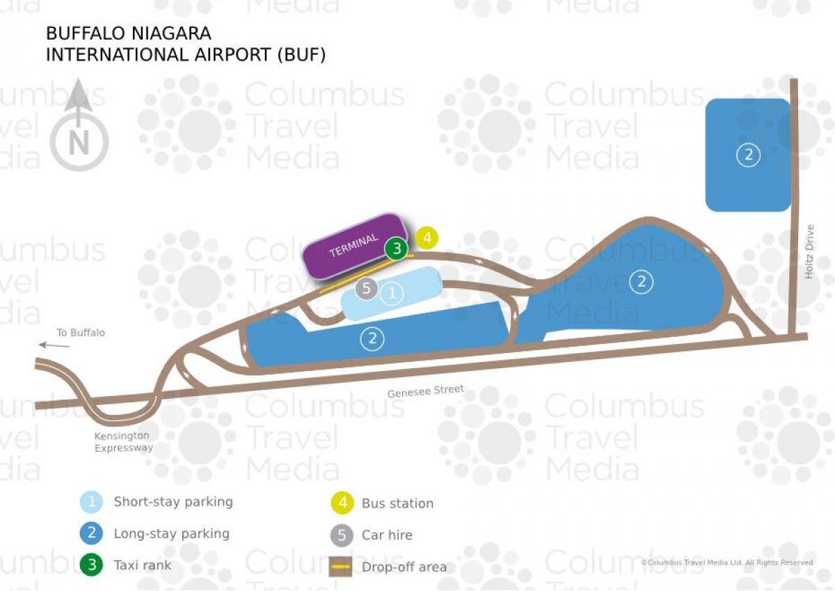 Карта Международный аэропорт Буффало Ниагара 