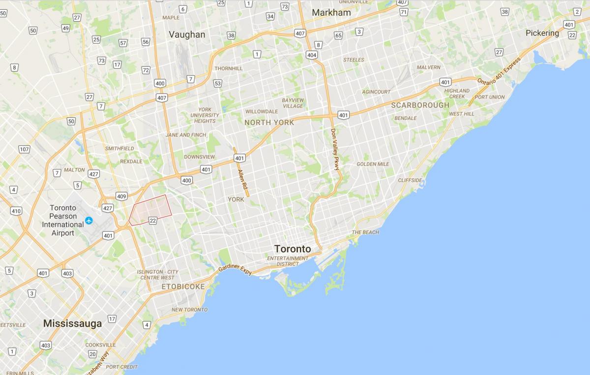 Карта местоположение район Торонто