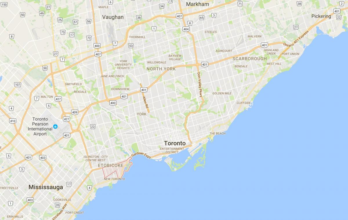 Карта Мимико район Торонто