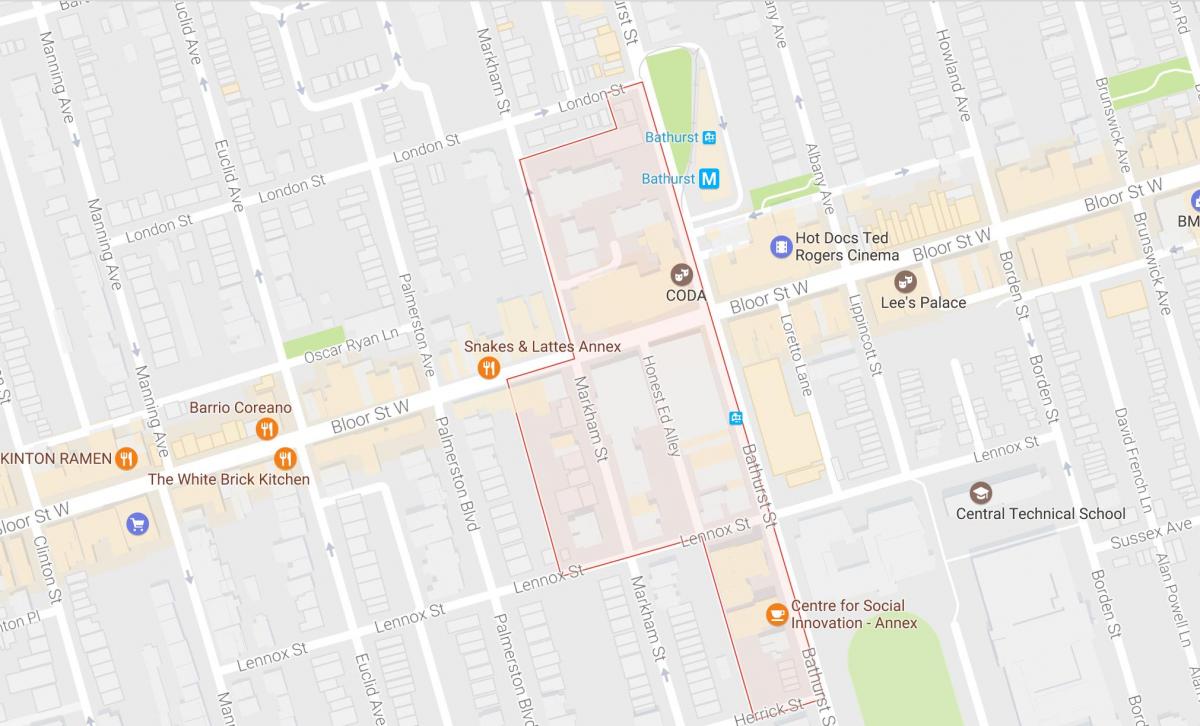 Карта Мирвиса деревне районе Торонто