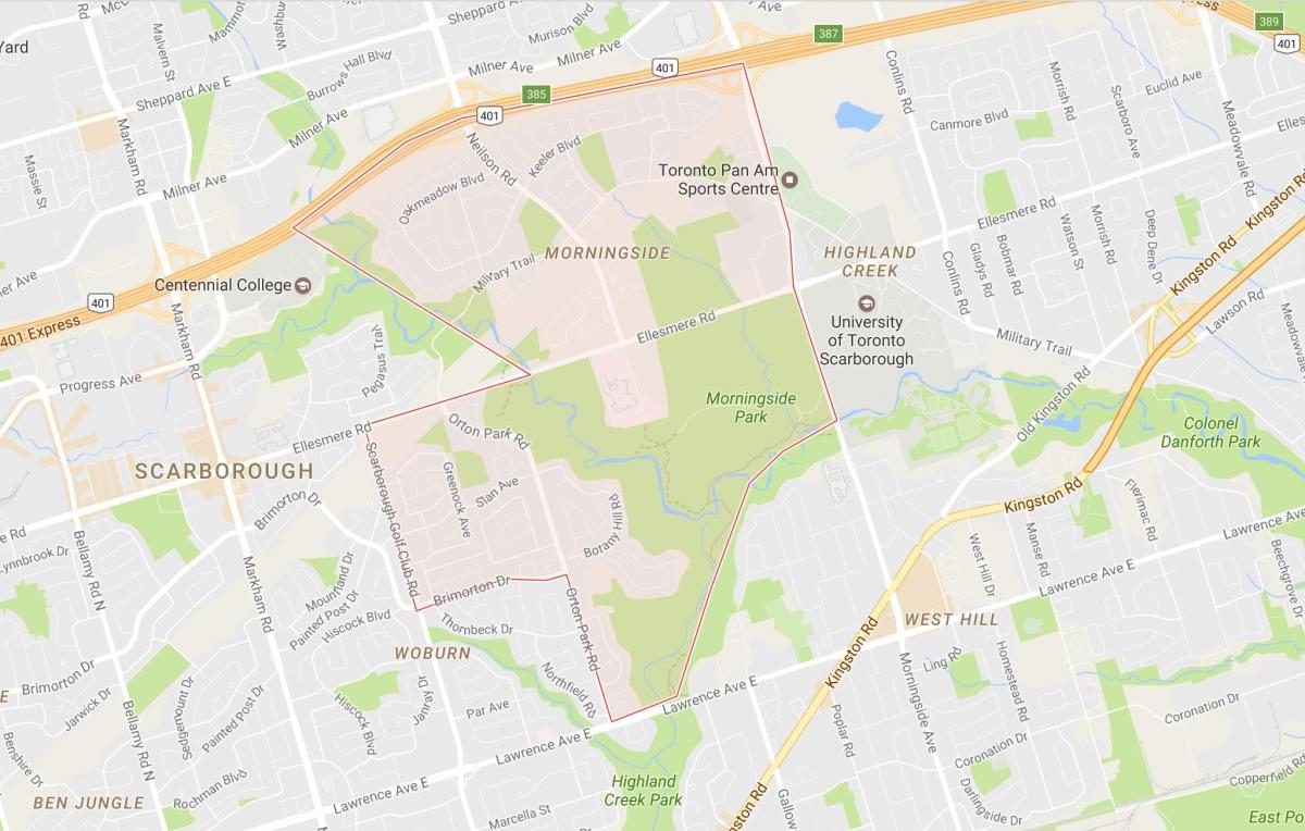 Карта Морнингсайд районе Торонто