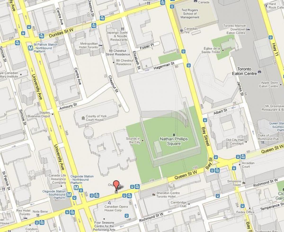 Карта площади Натан Филлипс 